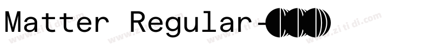 Matter Regular字体转换